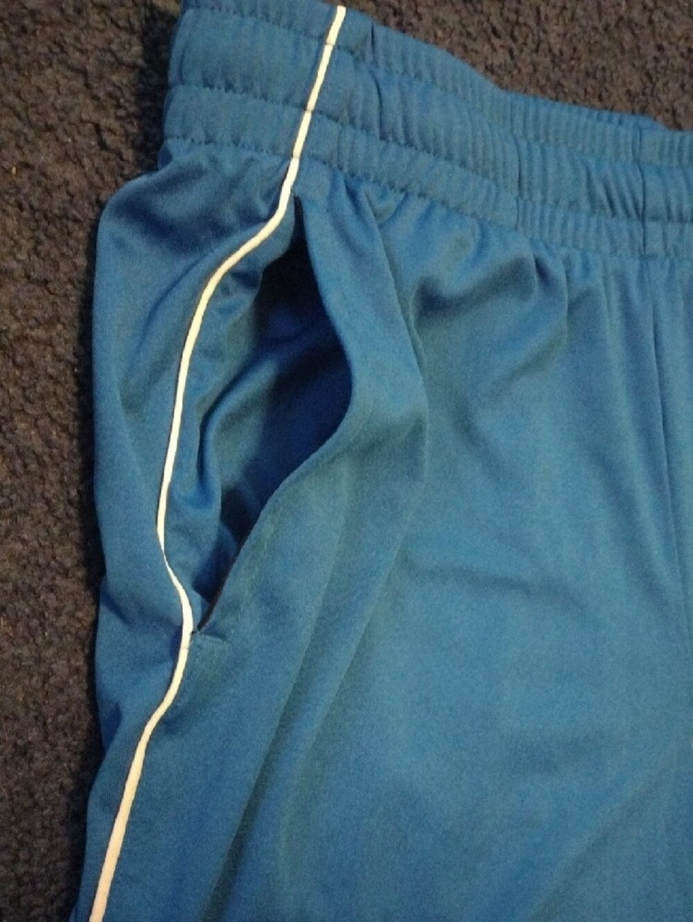 Boy's Athletic Blue Performance Shorts - Picture 2 of 7